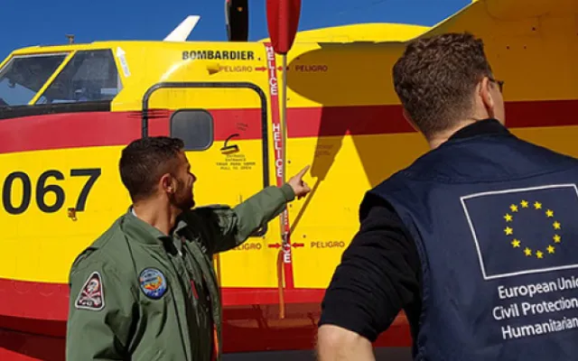 foto di missione di protezione civile con elicotttero